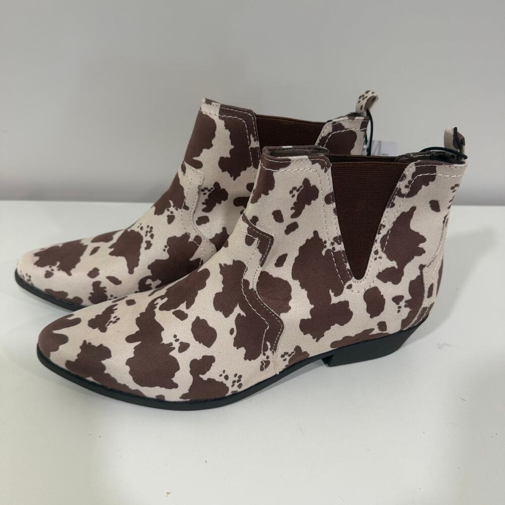 Arizona Brown Cow Womens Booties Size 11 NEW Pull On Western Boho